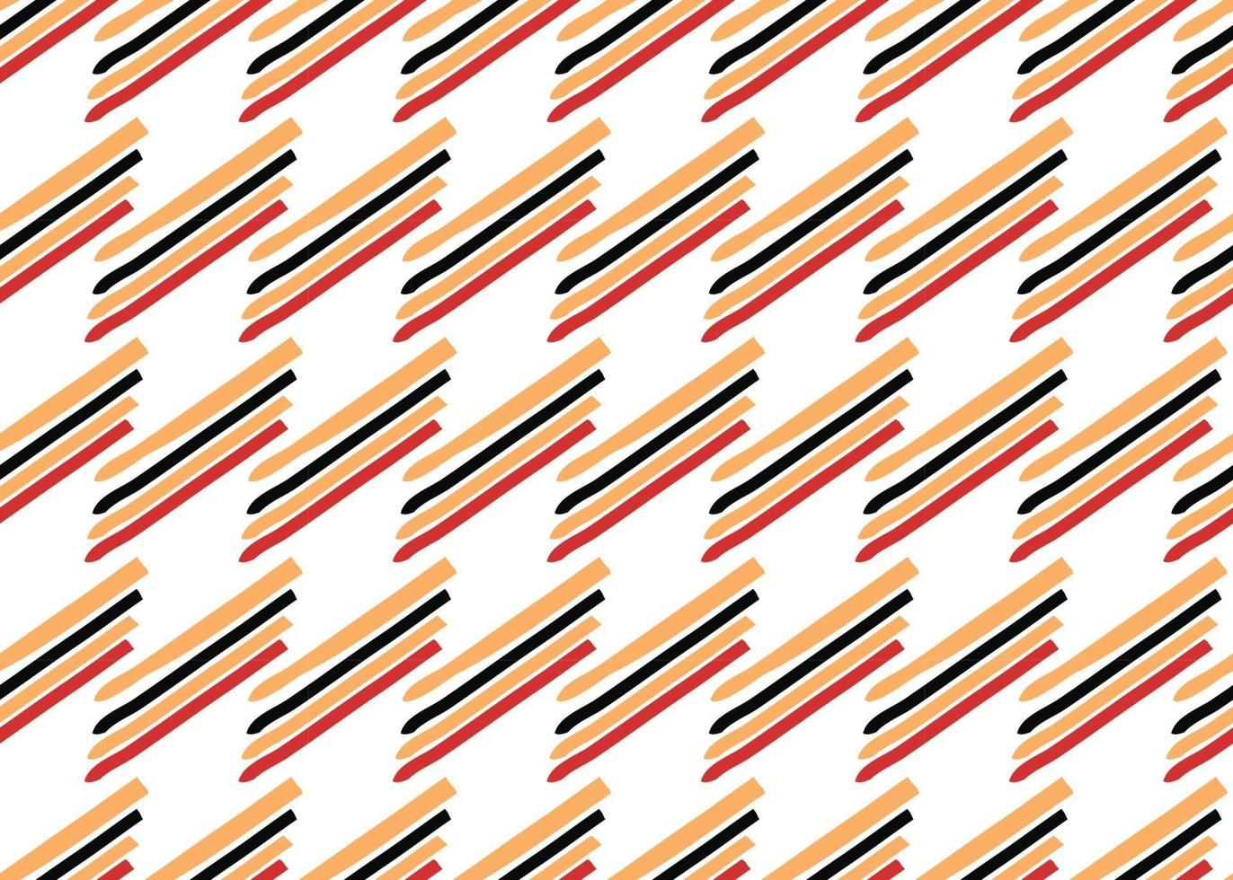 Vector texture background, seamless pattern. Hand drawn, orange, red, black, white colors.