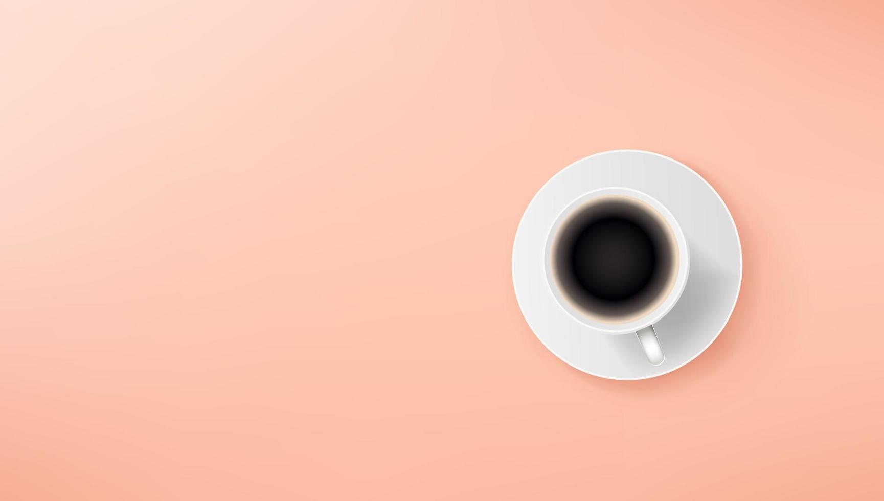 Hot coffee delivery concept. Banner with copy space ready for a text vector