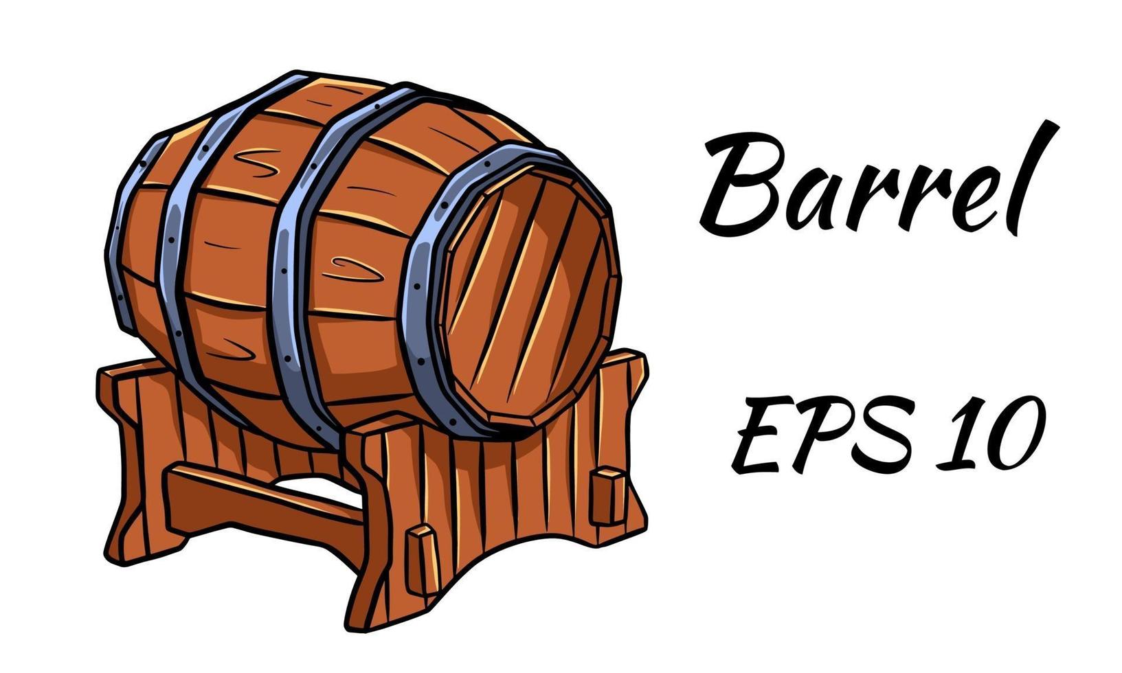 Barrel for wine or beer. vector