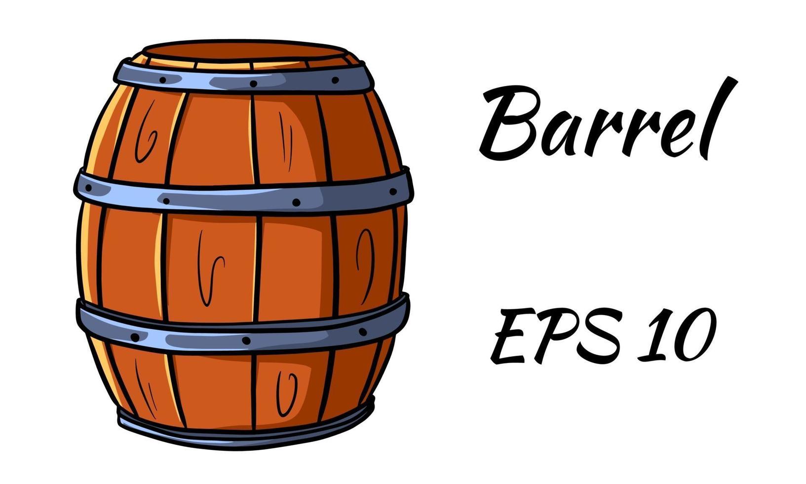 Barrel for wine or beer. vector