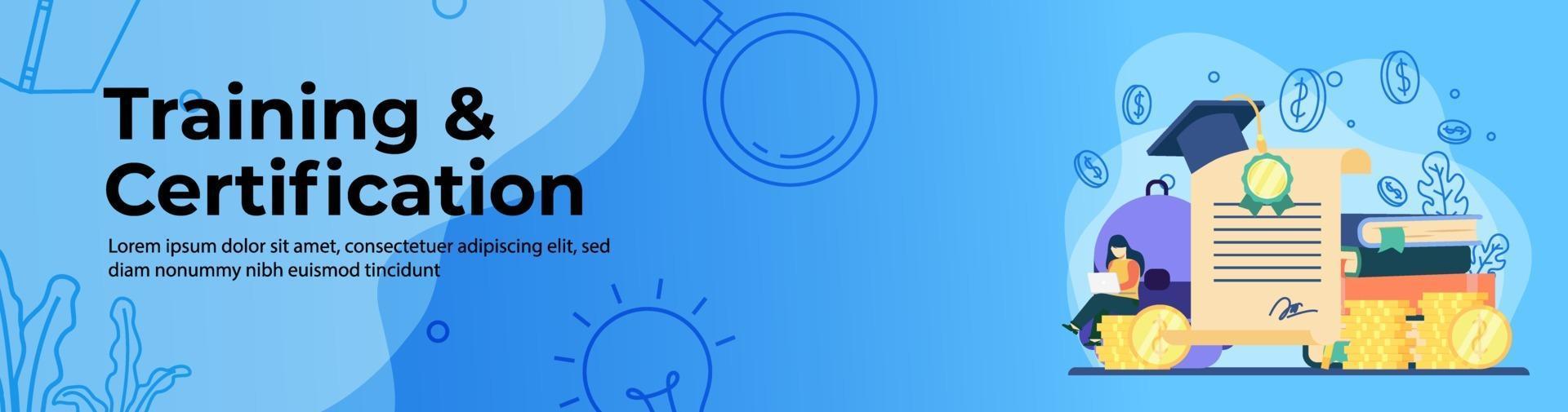 Training and certification Web Banner 2294831 Vector Art at Vecteezy