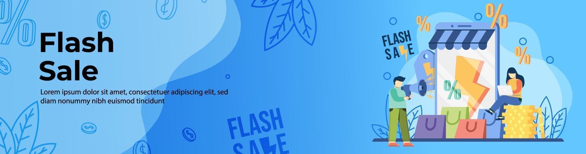 Flash Sale Web Banner Design vector