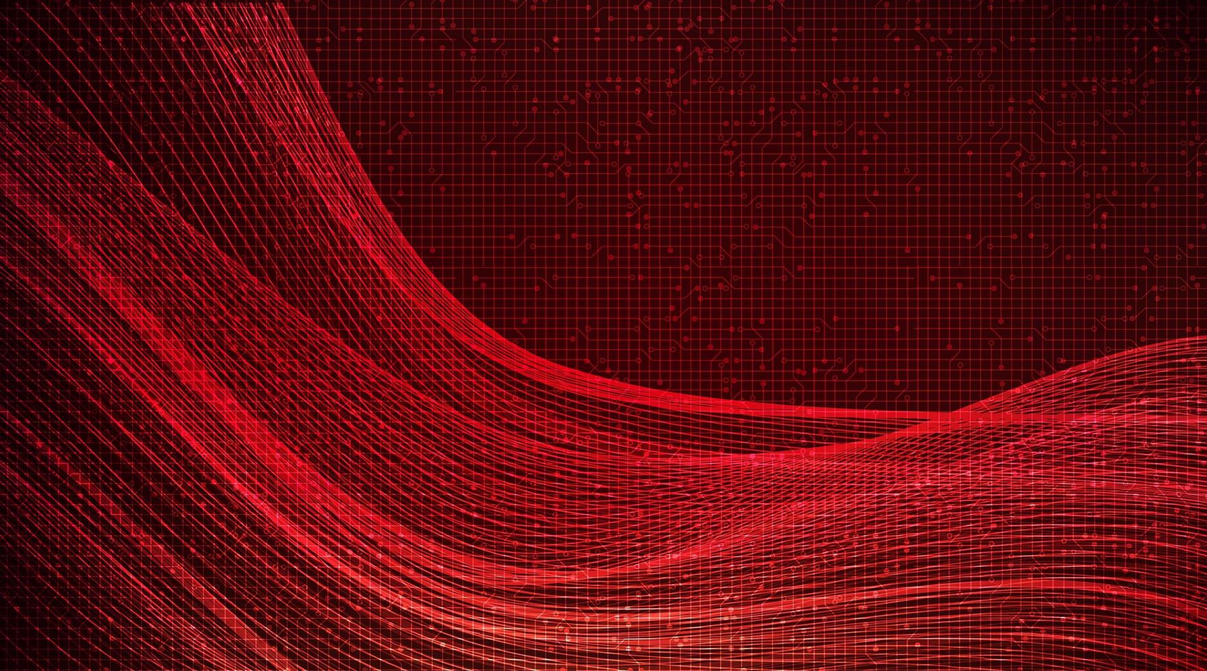 Digital Sound wave on Dynamic Technology Background. vector