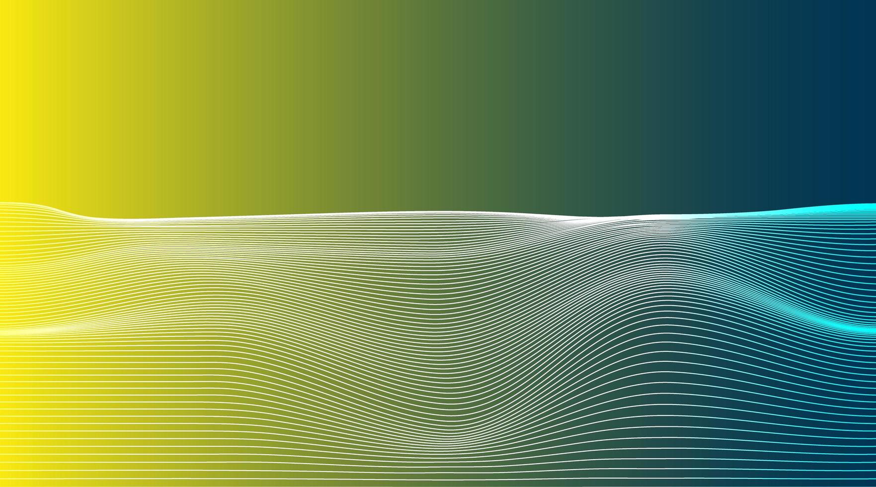 Blue and Yellow Dynamic Line wave on Circuit Microchip Technology Background. vector