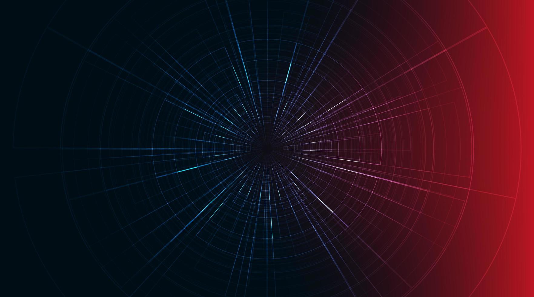 Red and Blue Hyperspace speed motion on Blue background,warp and expanding movement concept,vector Illustration. vector