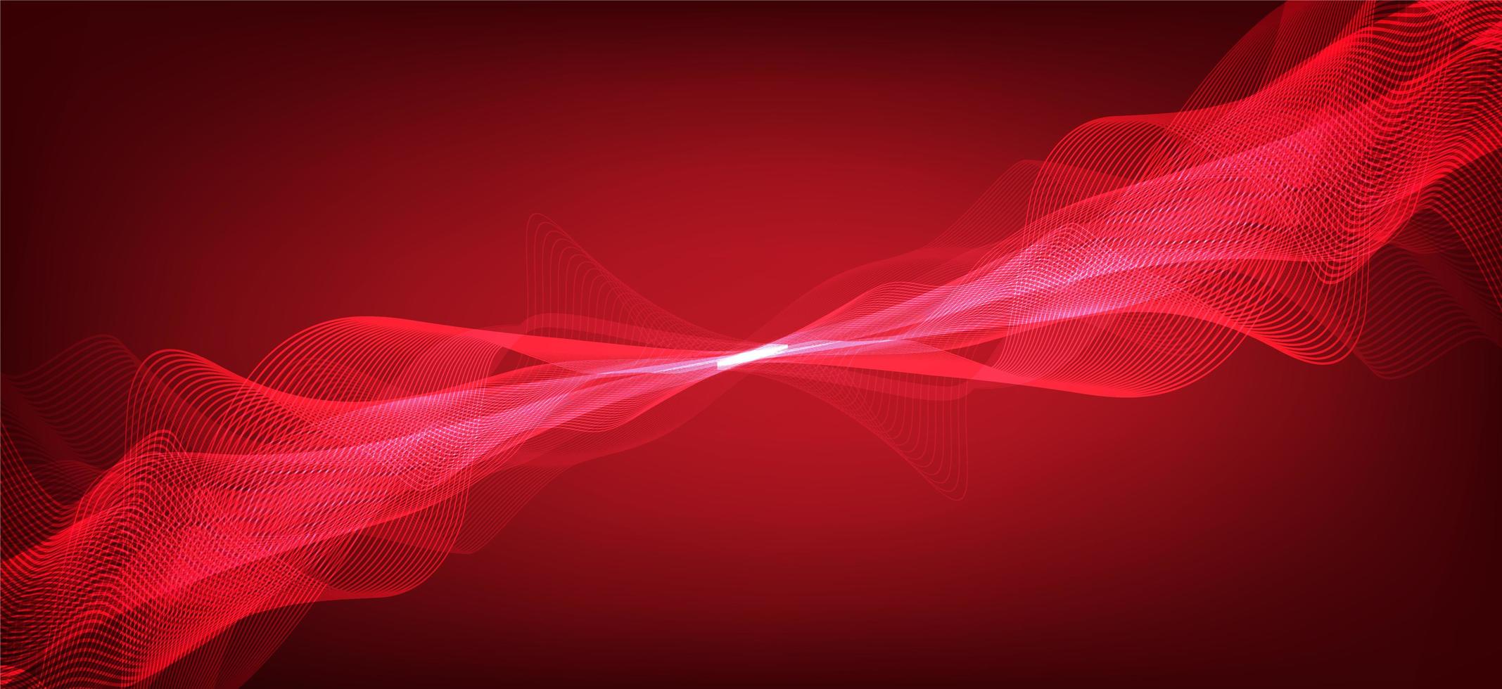 Fondo de escala de Richter bajo y alto de onda de sonido digital rojo sangre, diagrama de onda de tecnología y terremoto y concepto de corazón en movimiento, diseño para estudio de música y ciencia, ilustración vectorial. vector