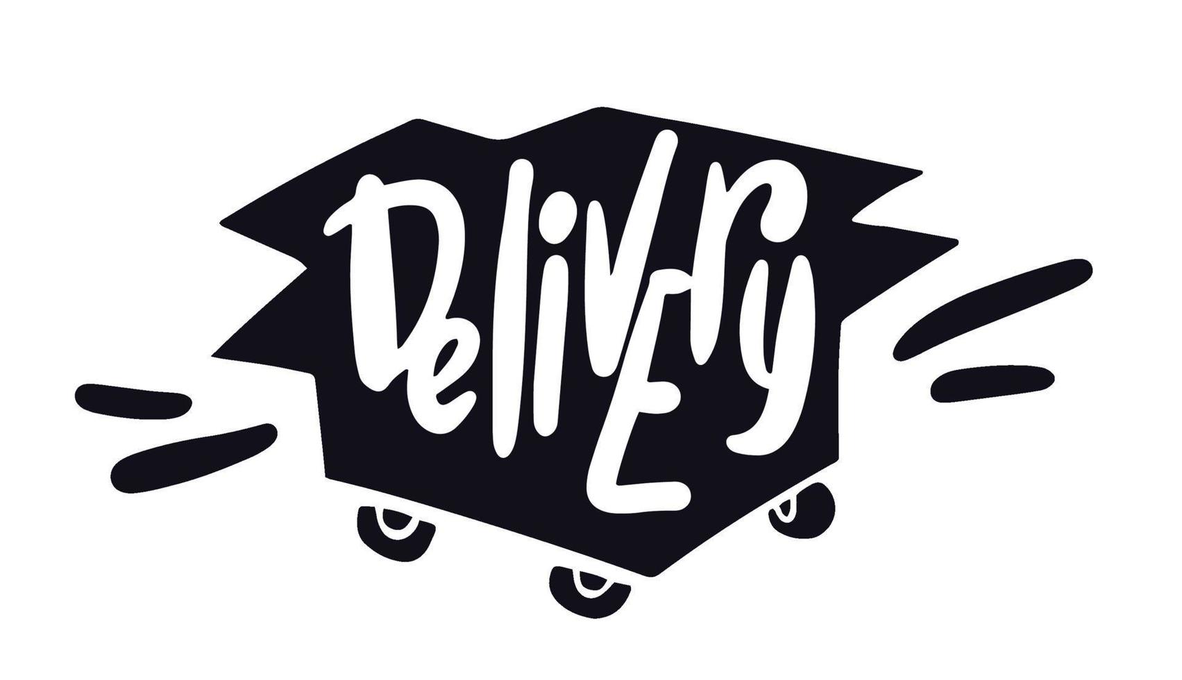 Doodle delivery service. vector