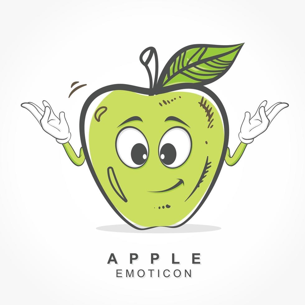 diseño de vector de personaje de manzana