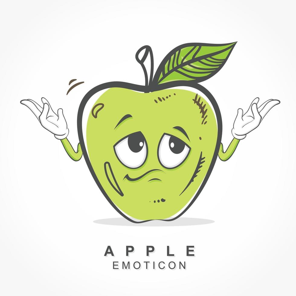 diseño de vector de personaje de manzana