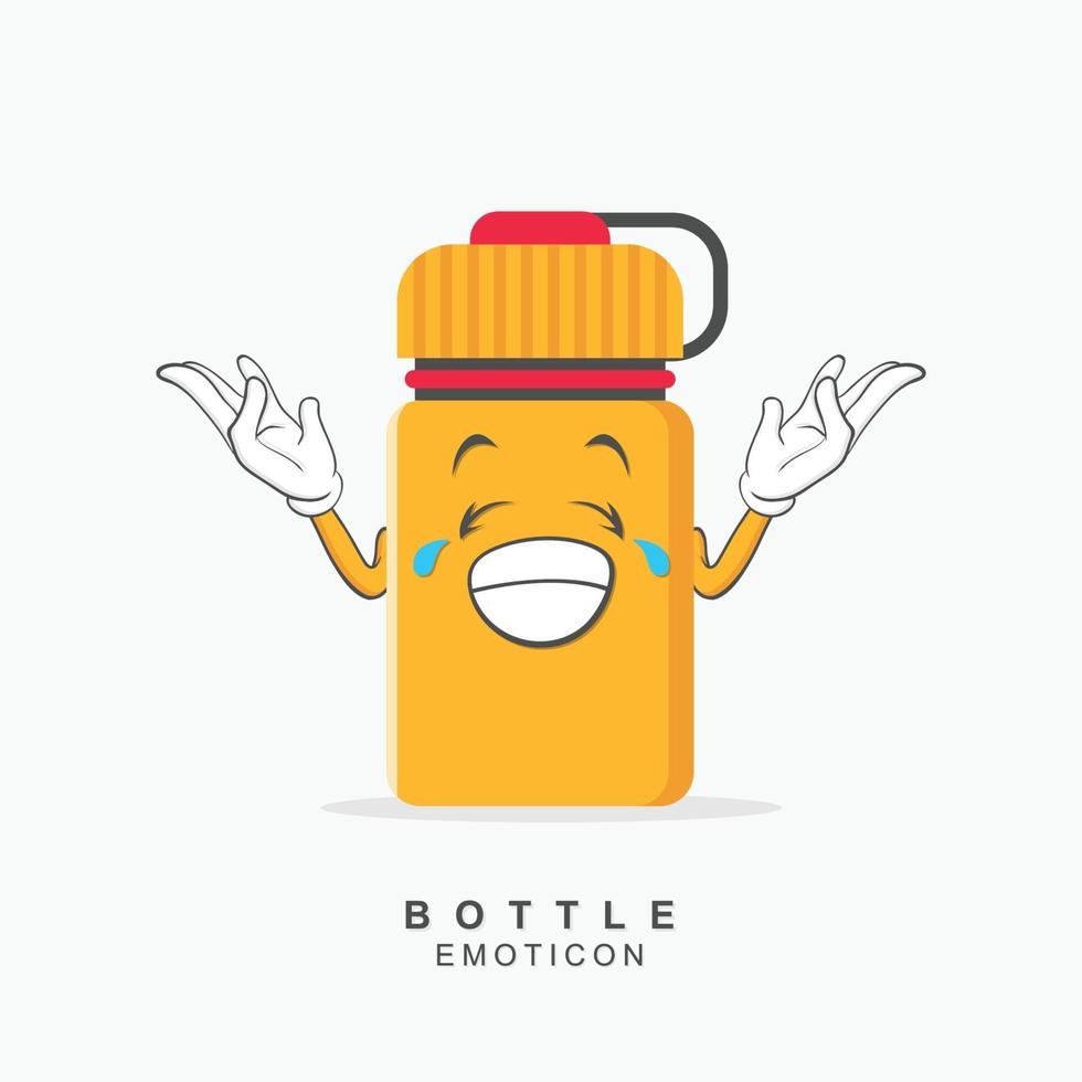 Bottle character design vector