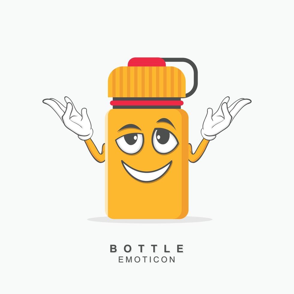 Bottle character design vector