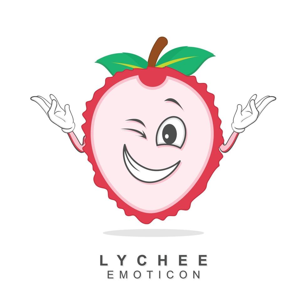 Lychee Character Design Vector
