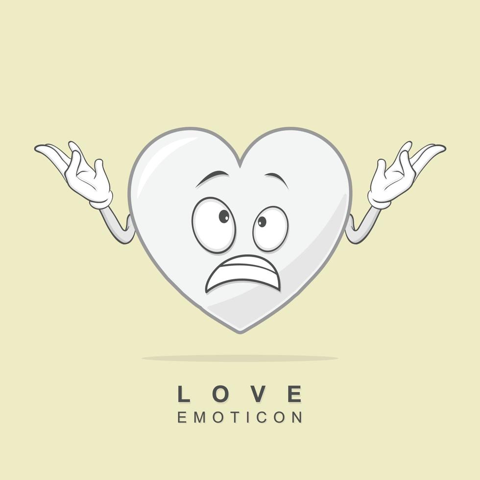 emoticon de personaje de corazón vector