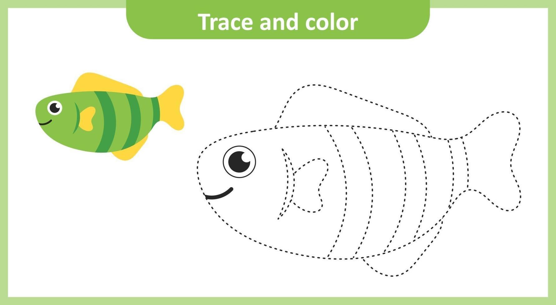 Trace and color fish 2295372 vector art at vecteezy