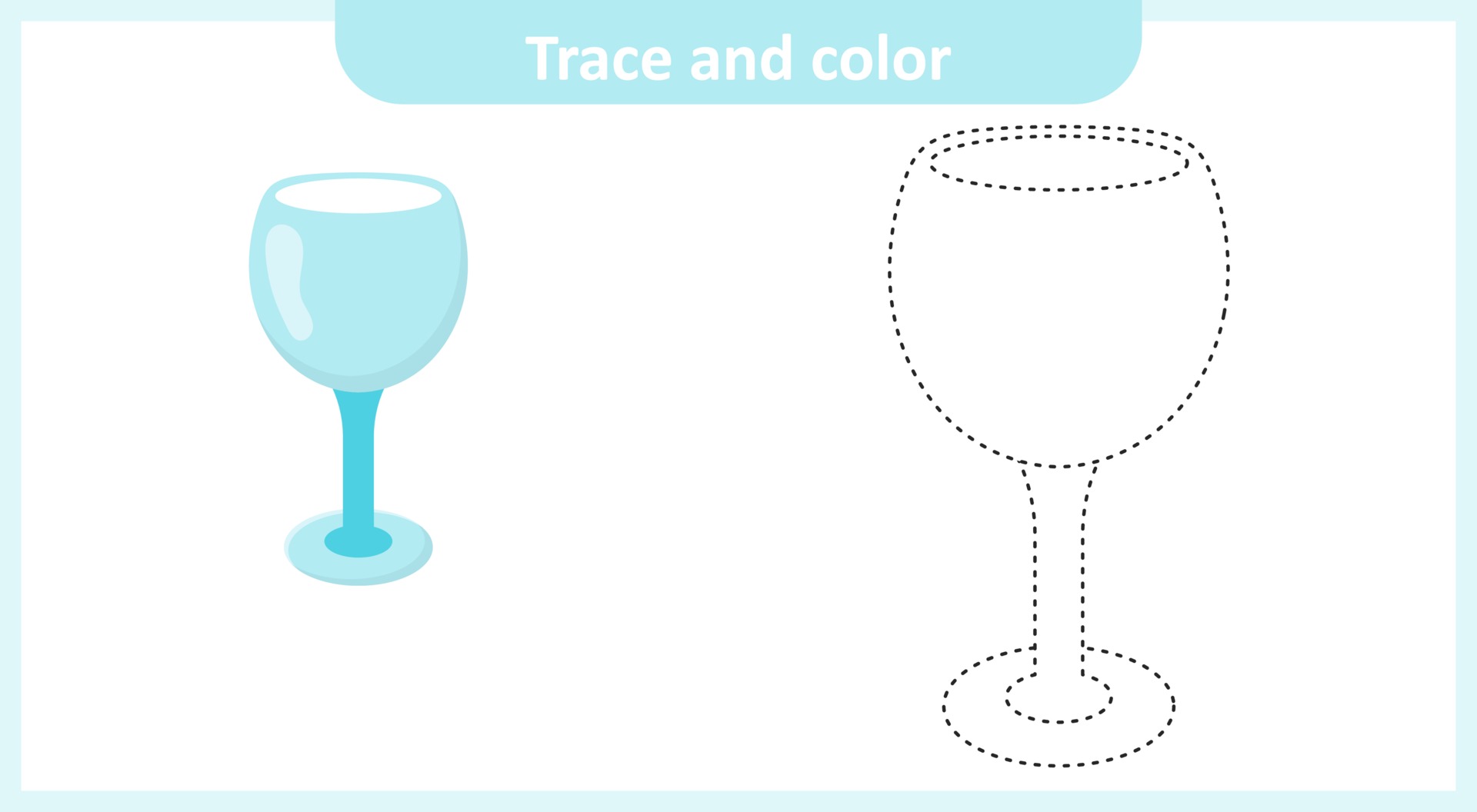 Trace and Color Glass 2295439 Vector Art at Vecteezy