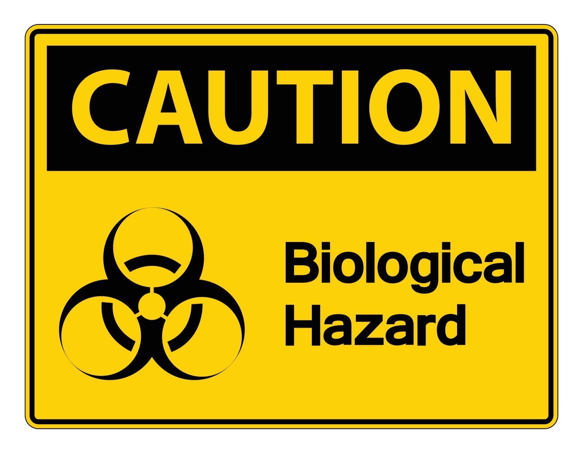 Caution Biological Hazard Symbol Sign on white background 2295483