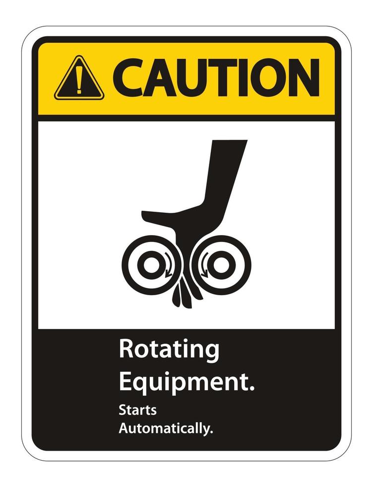 Rotating Equipment.Starts Automatically Symbol Sign Isolate on White Background,Vector Illustration vector