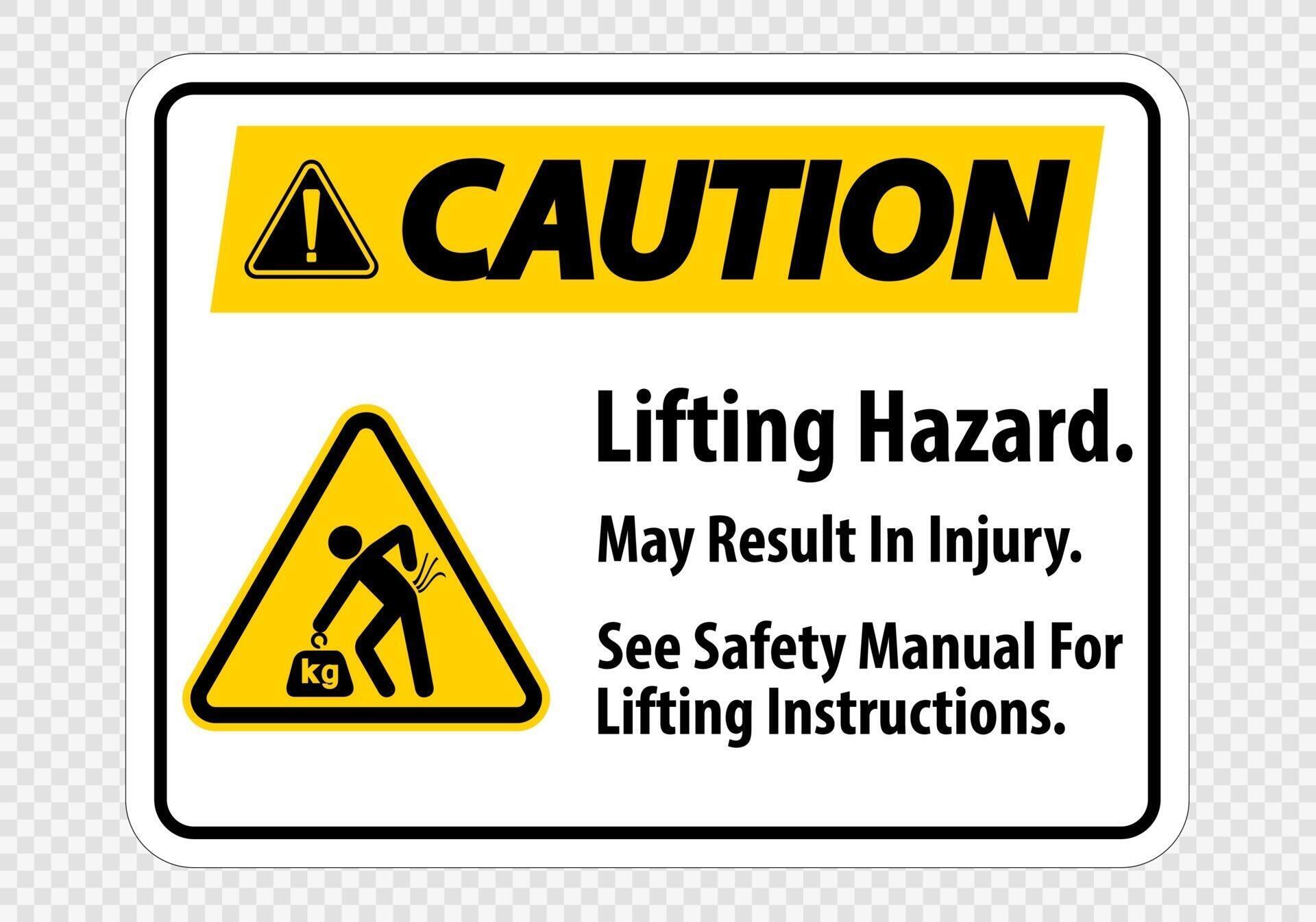 Manual Handling Hazard Sign