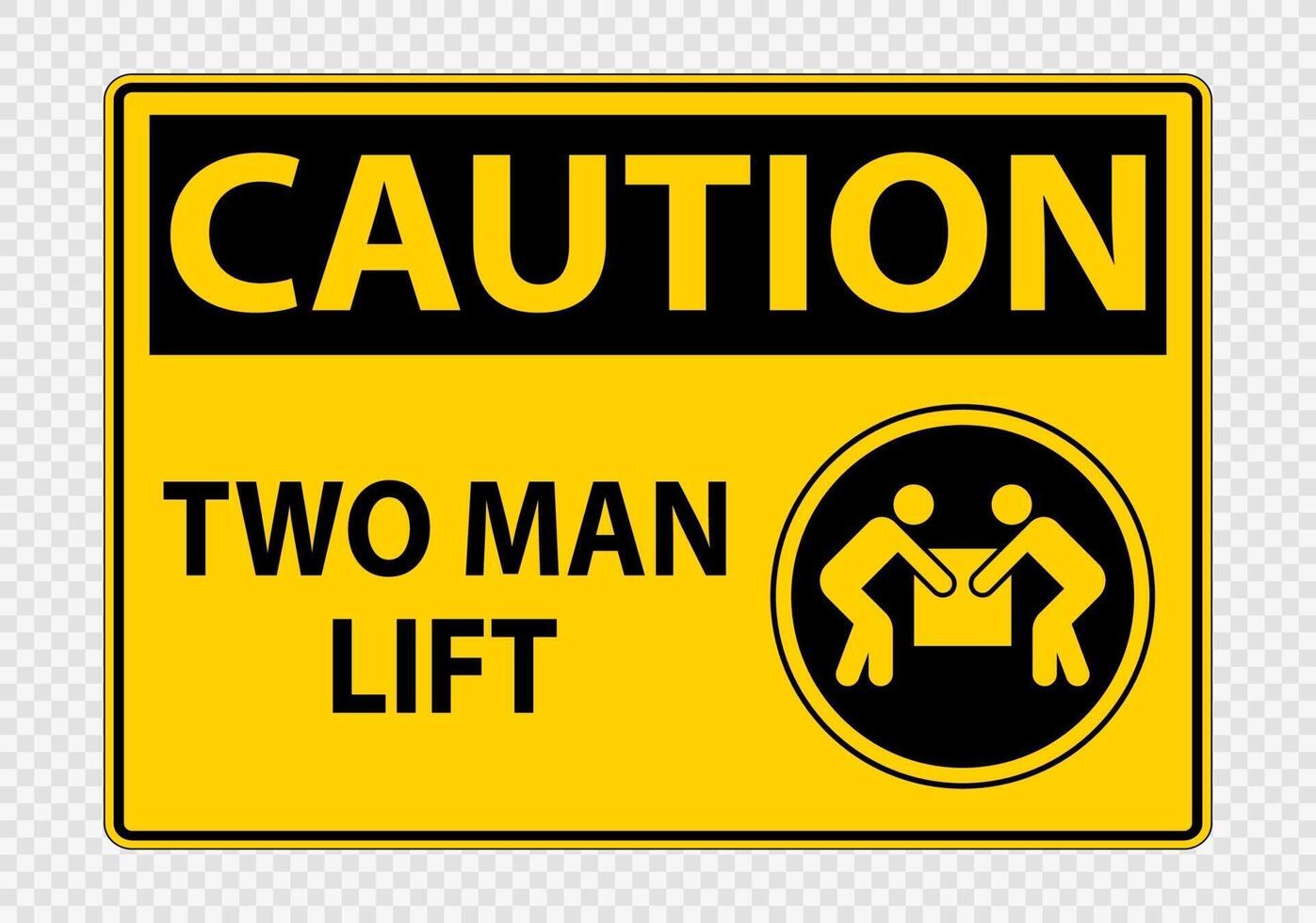 Two man lift Symbol Sign Isolate on transparent Background,Vector Illustration vector