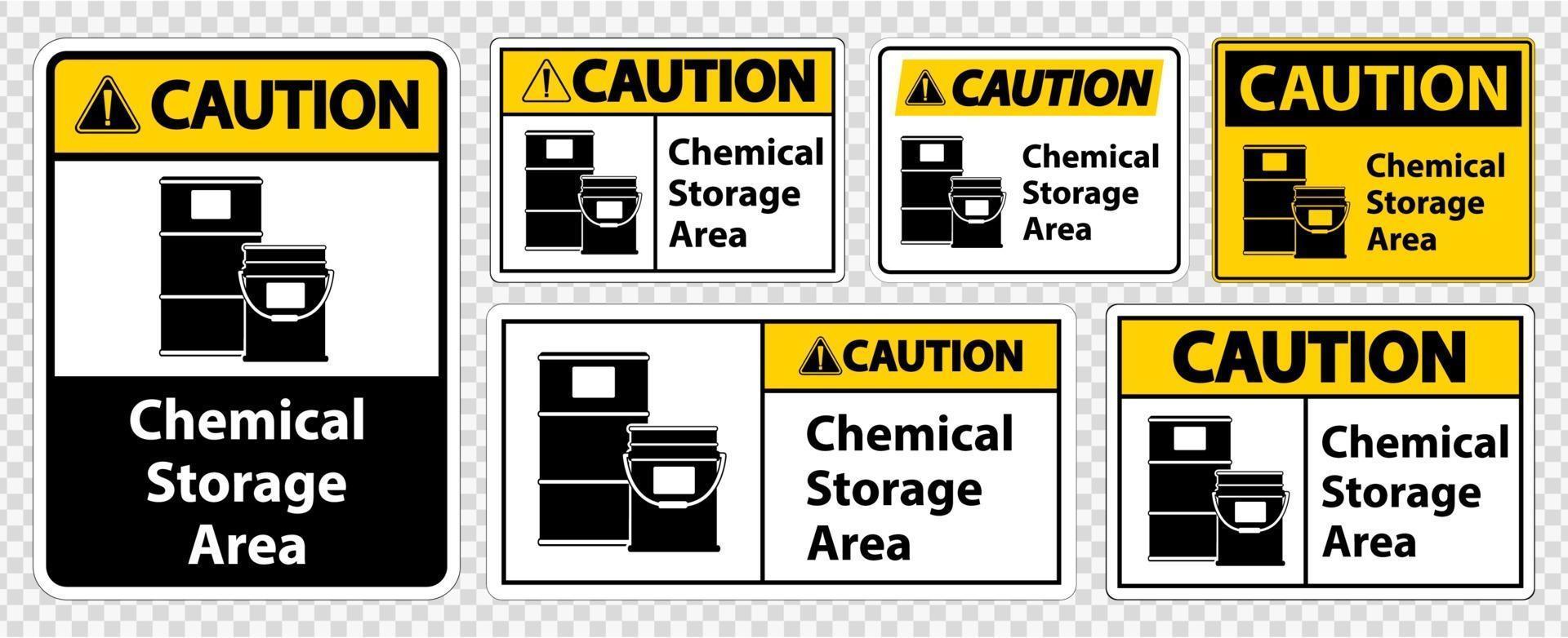 Caution Chemical Storage Symbol Sign Isolate on transparent Background,Vector Illustration vector