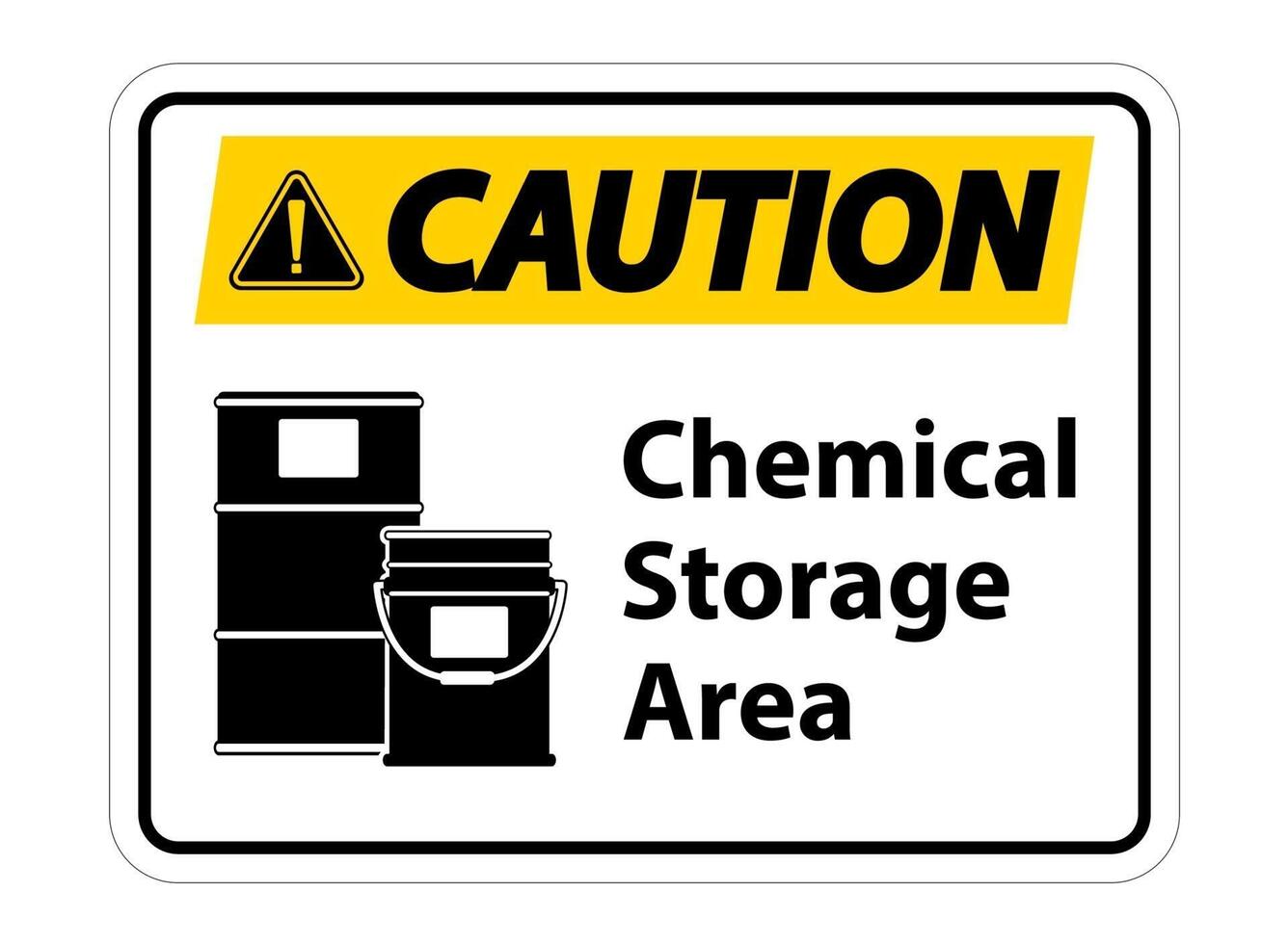 Caution Chemical Storage Symbol Sign Isolate on transparent Background,Vector Illustration vector