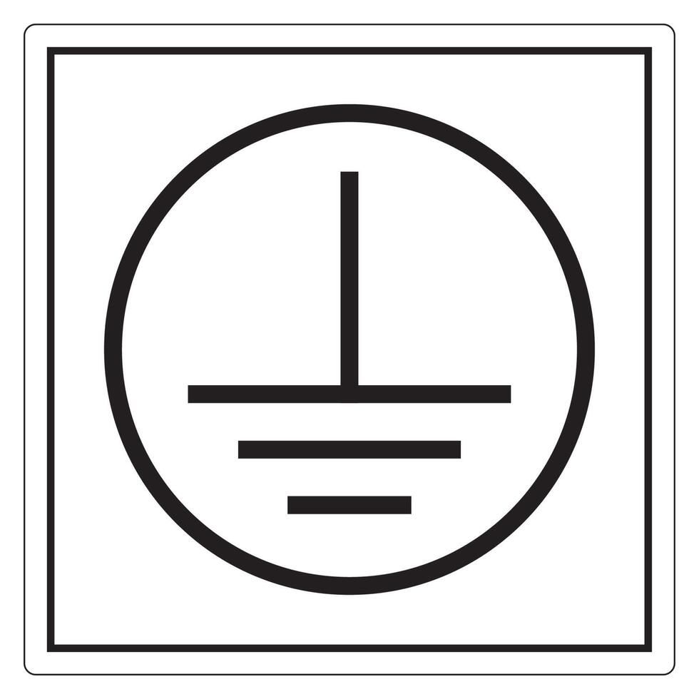 Protective Earth Ground Symbol Sign, Vector Illustration, Isolate On White Background Label. EPS10