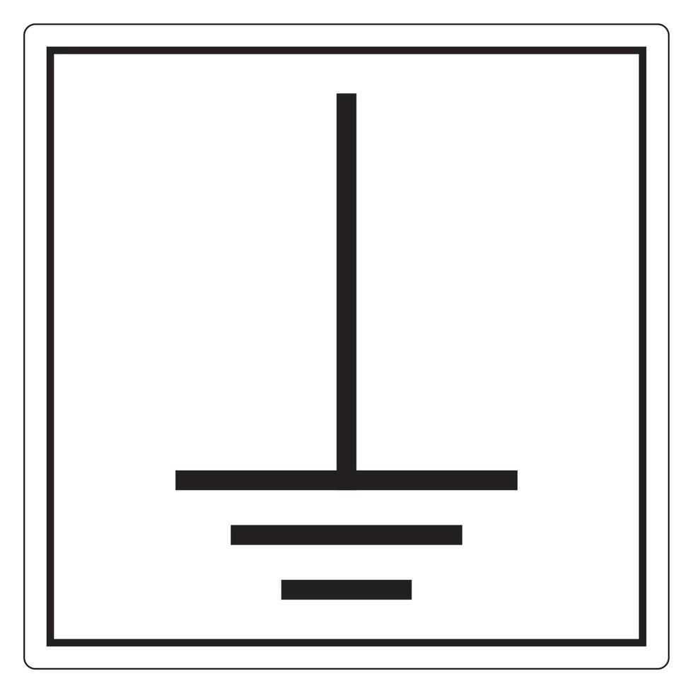 Earth Ground Symbol Sign, Vector Illustration, Isolate On White Background Label. EPS10