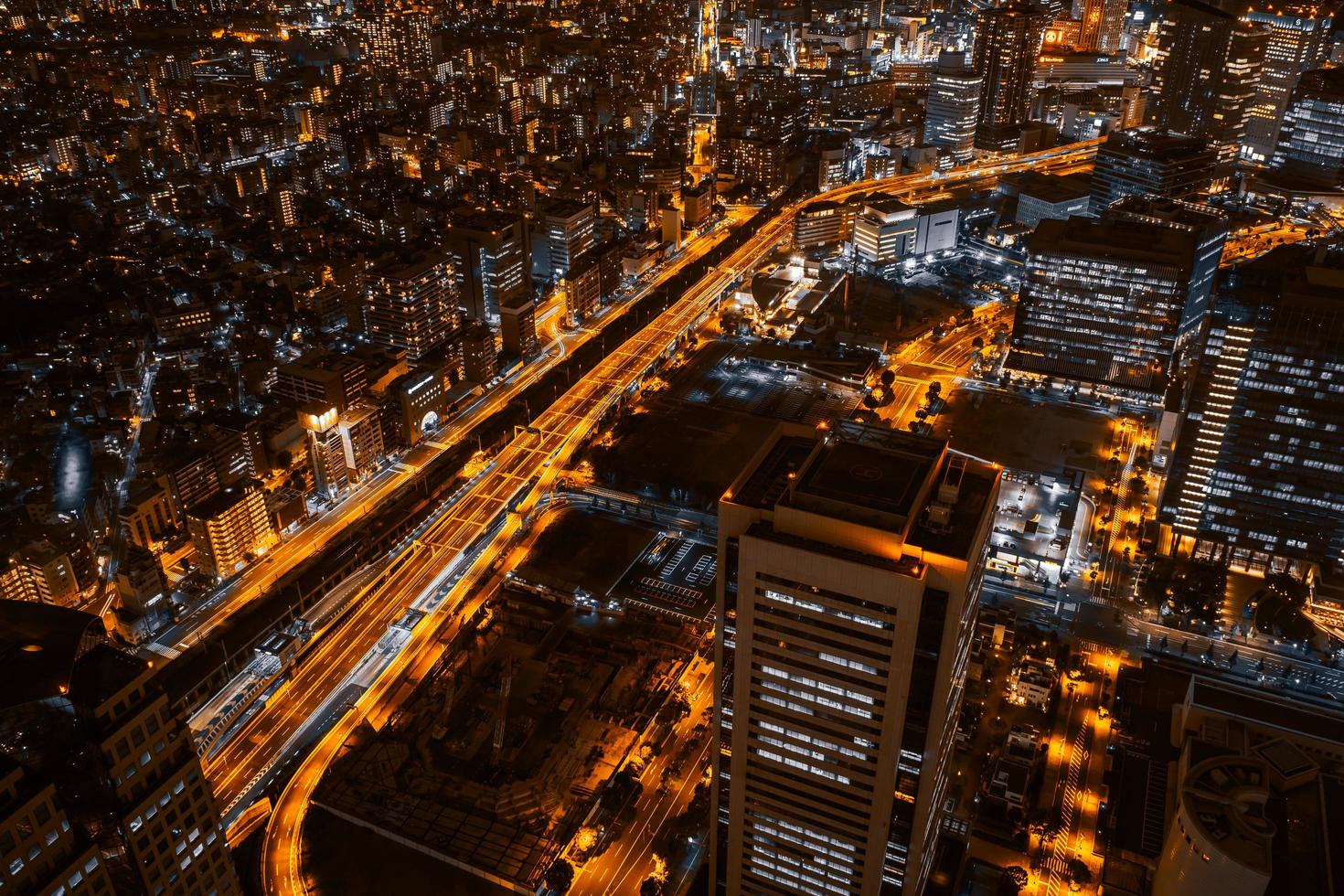 Aerial view of Yokohama city, Japan photo