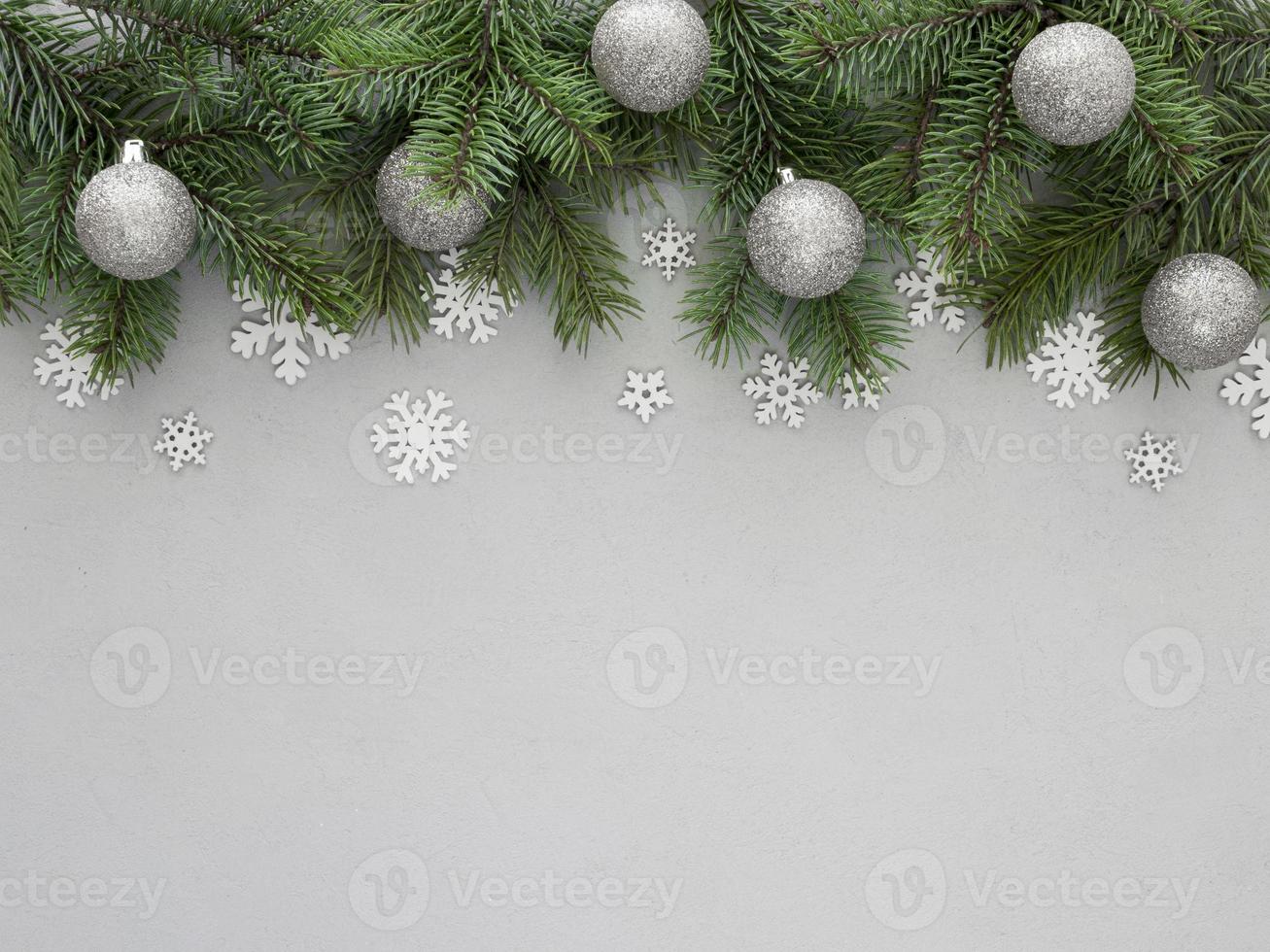 Christmas fir branch with copy space photo