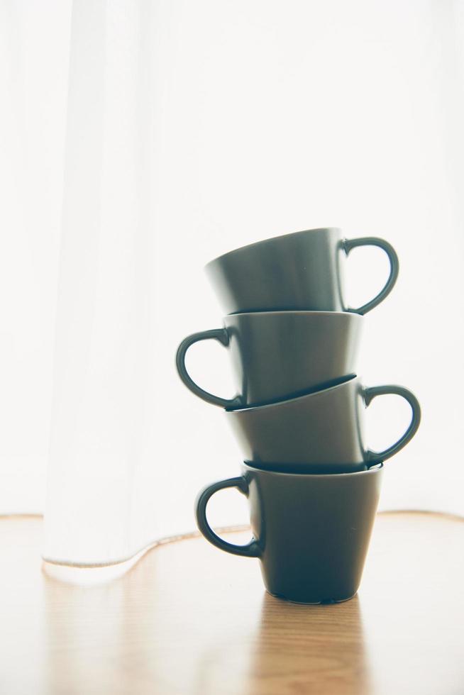 tazas de café negro foto
