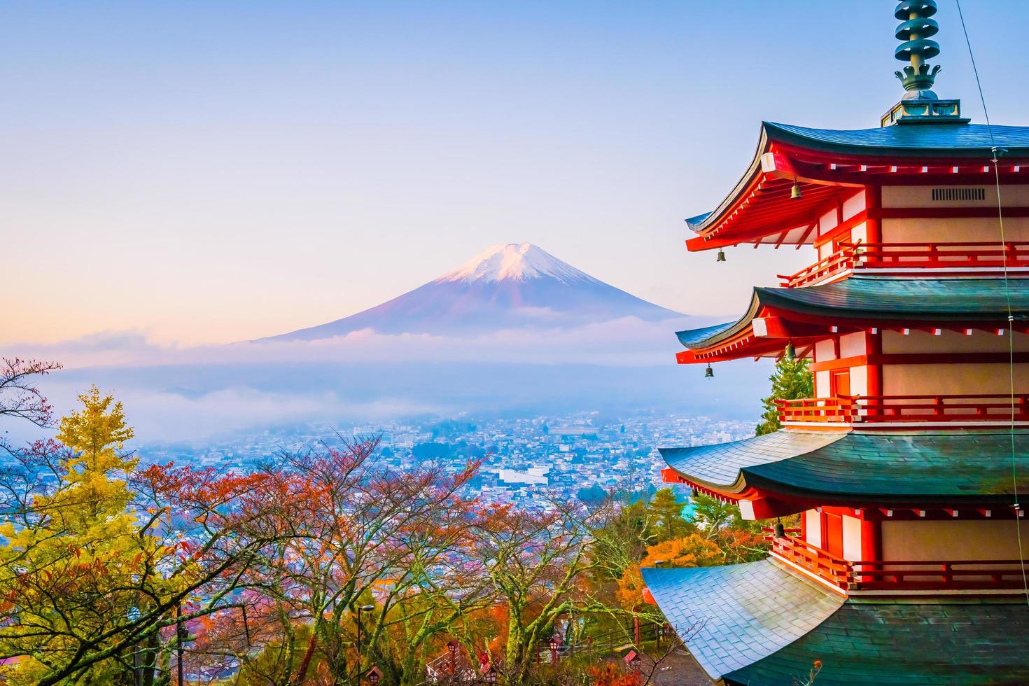 Mt. Fuji with Chureito pagoda photo