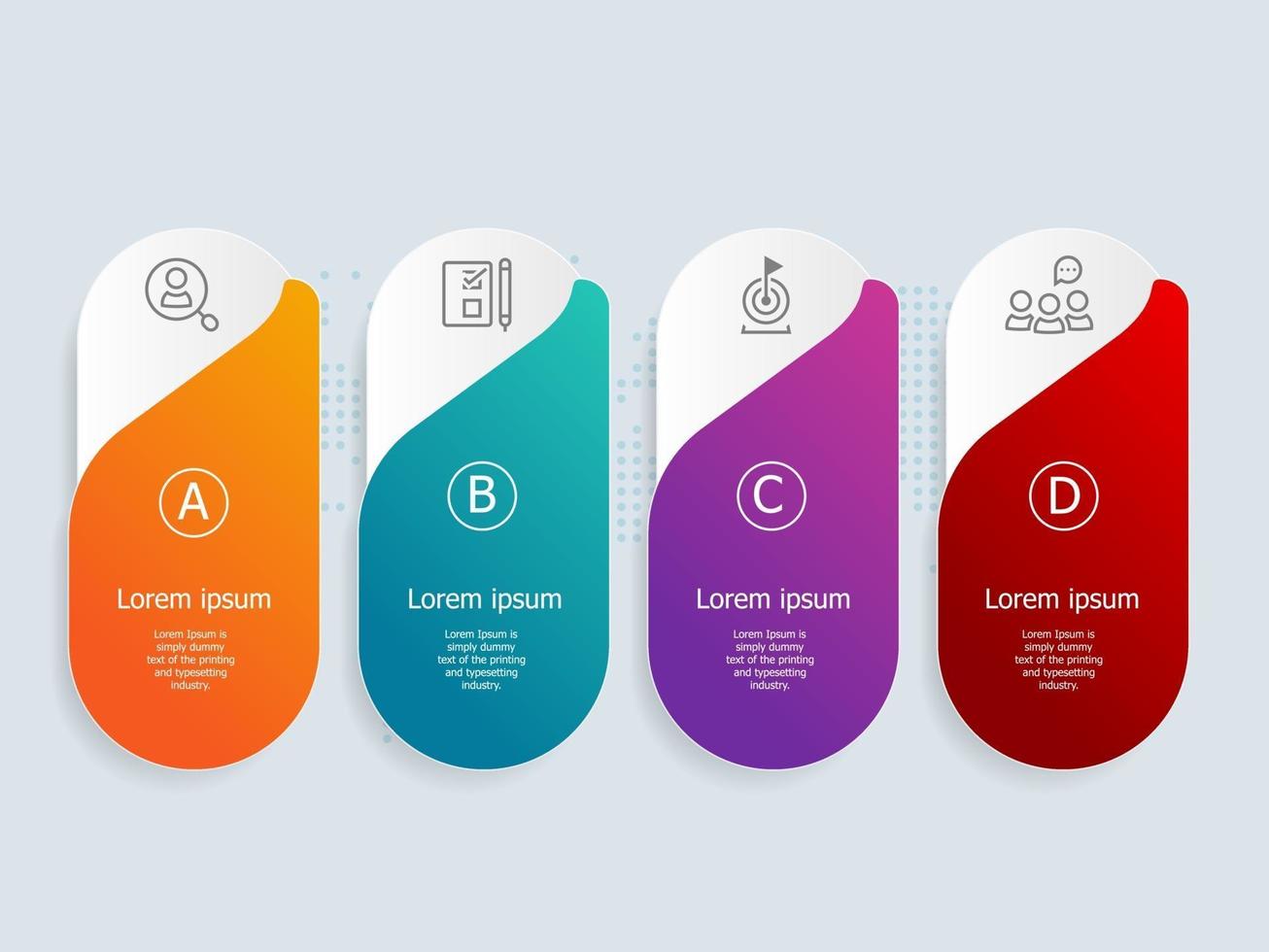 Plantilla de elemento de infografía de línea de tiempo horizontal con iconos de negocios vector