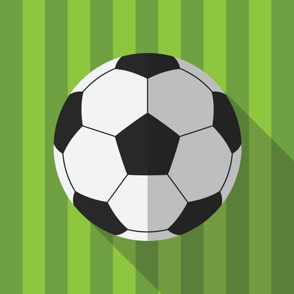 Balón de fútbol con fondo de patrón de campo de fútbol vector