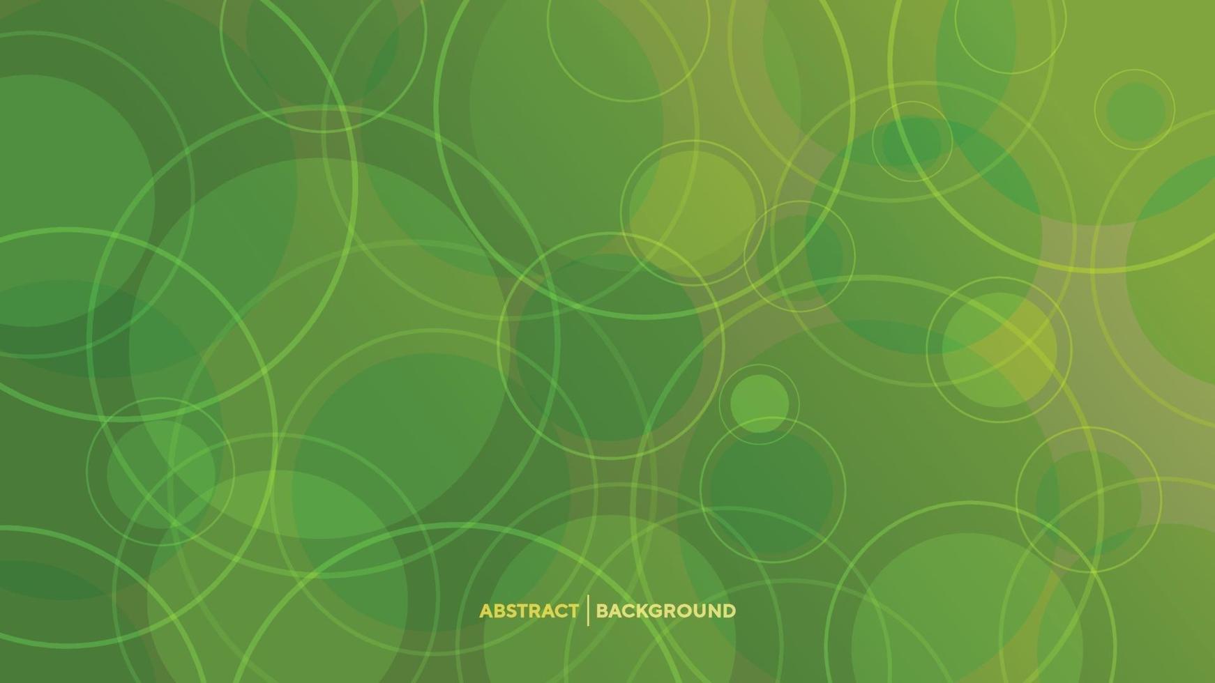 Abstract geometric background with green gradient circle background vector