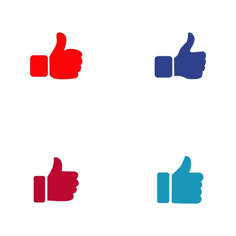 Thumbs up logo design template vector