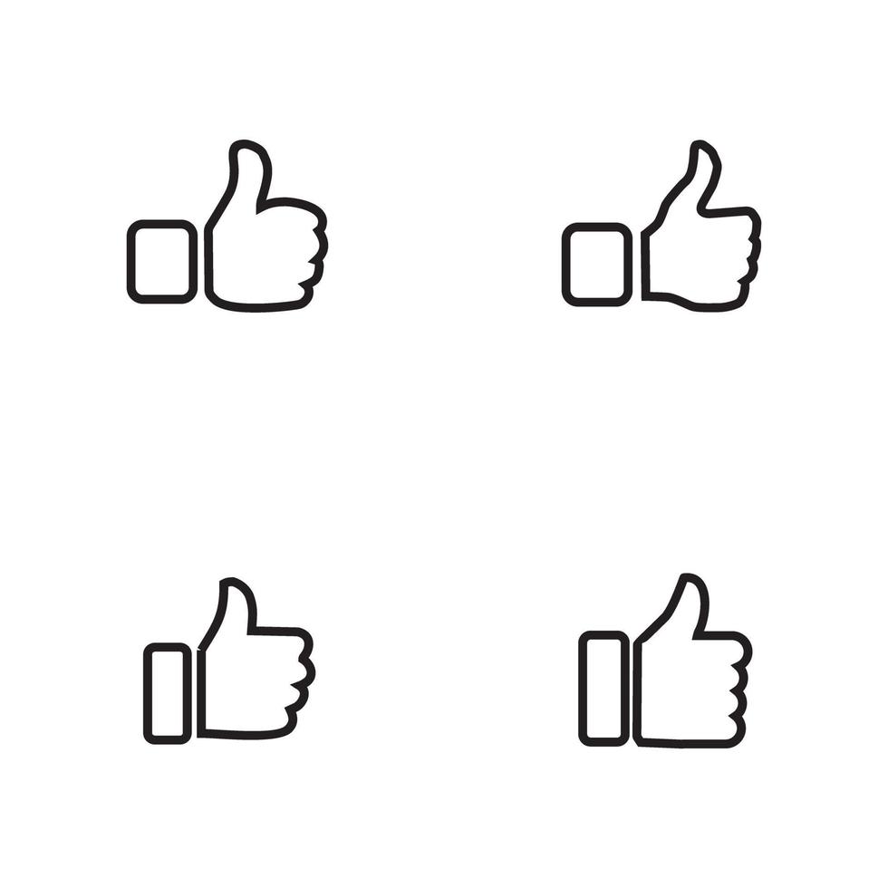 Thumbs up logo design template vector