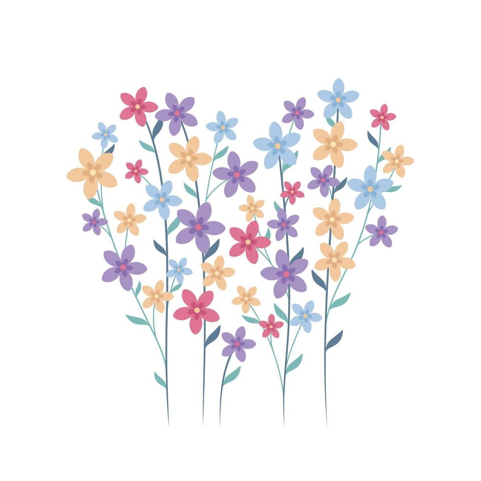 Flowers In A Heart Shape vector