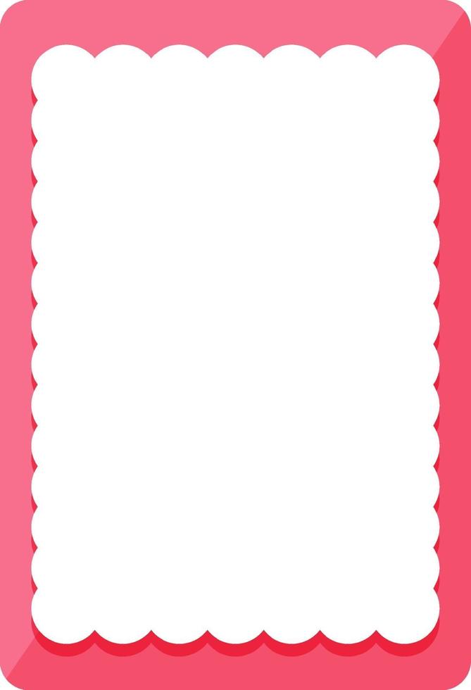 Empty pink curl frame banner template vector