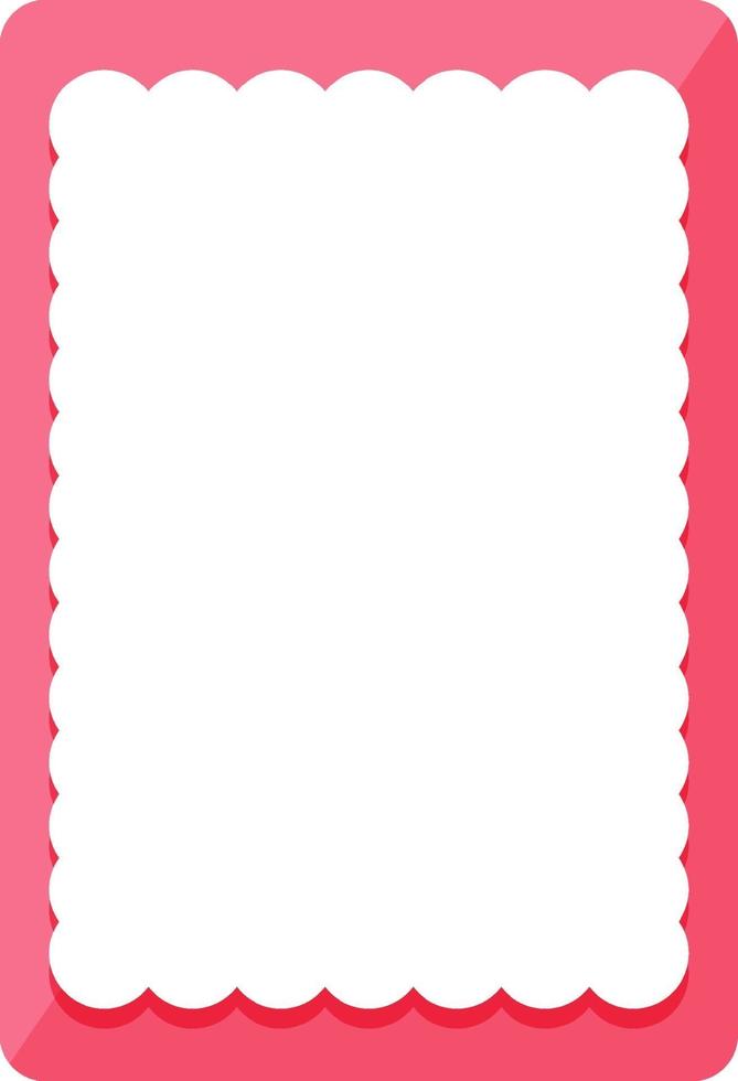 Empty pink curl frame banner template vector