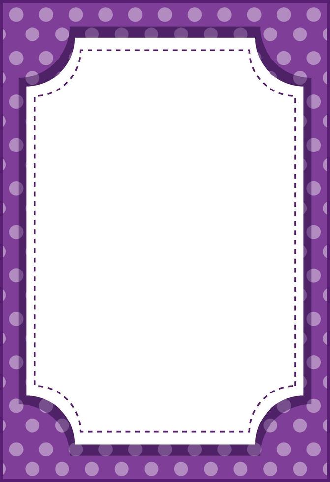 Empty vertical octagon frame cartoon style banner template vector