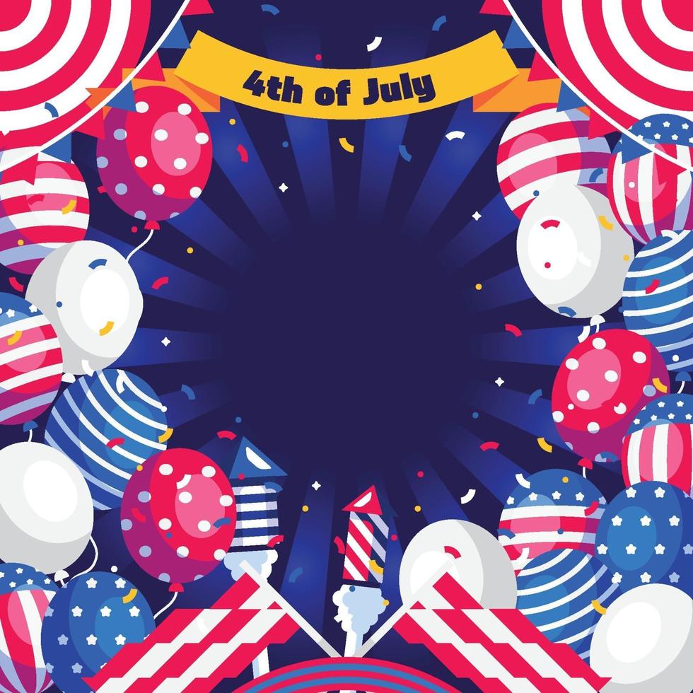 4th of July Background vector