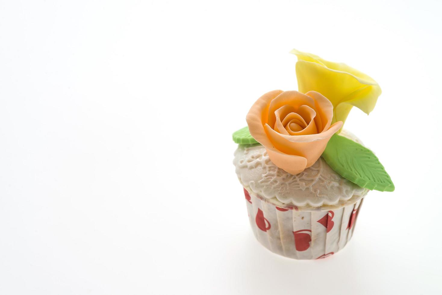 Flower cup cake photo