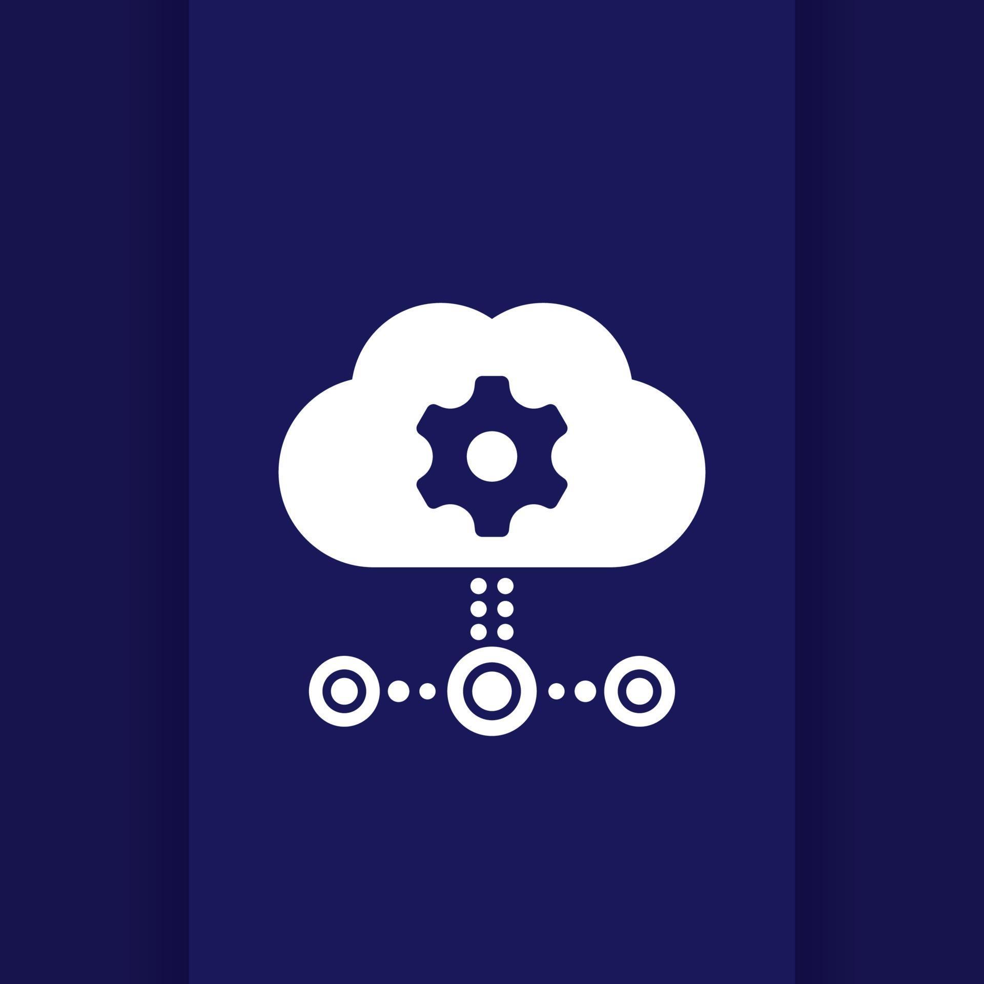 Edge computing technologies vector icon with cloud 2297279 Vector Art ...