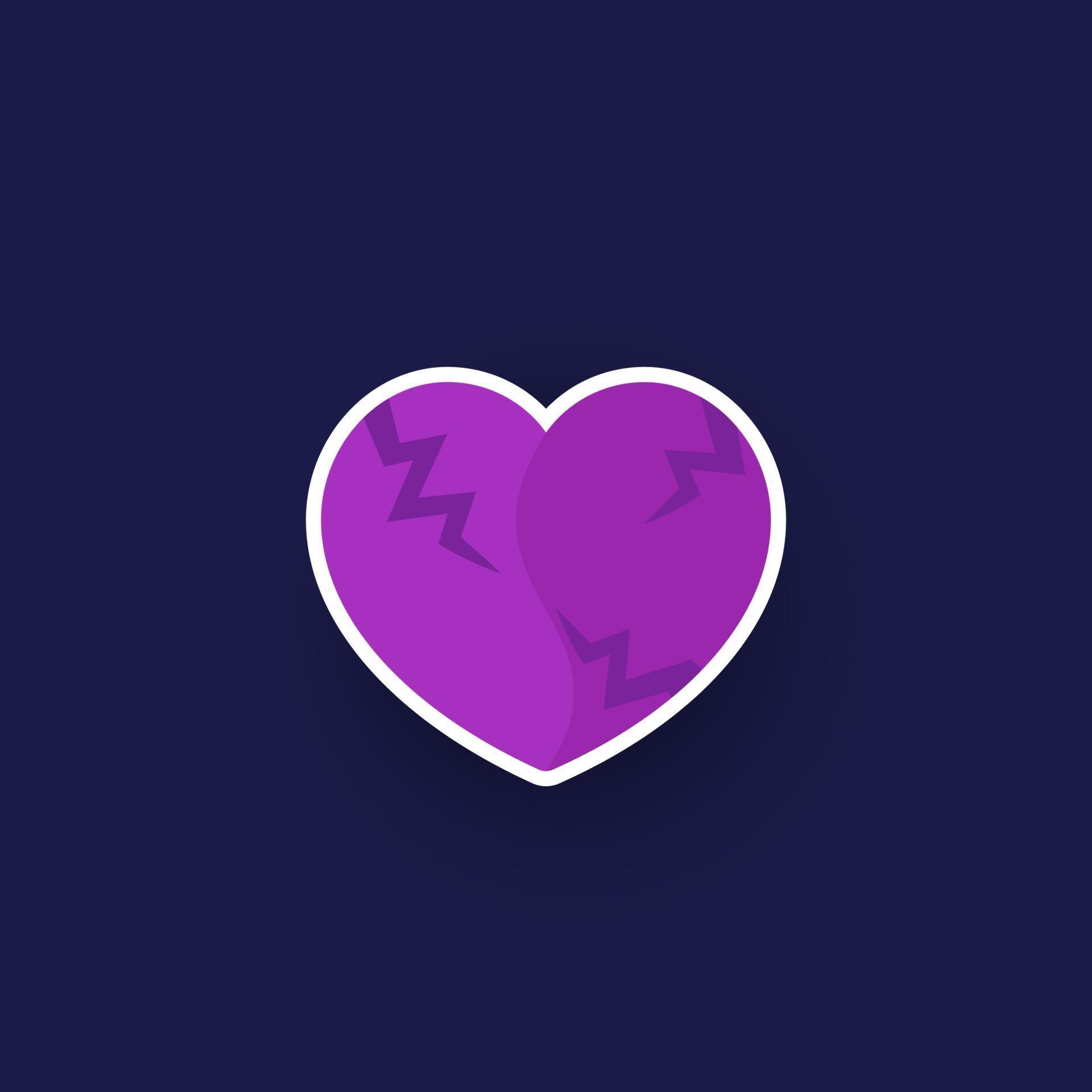 broken heart vector sticker design 2297306 Vector Art at Vecteezy