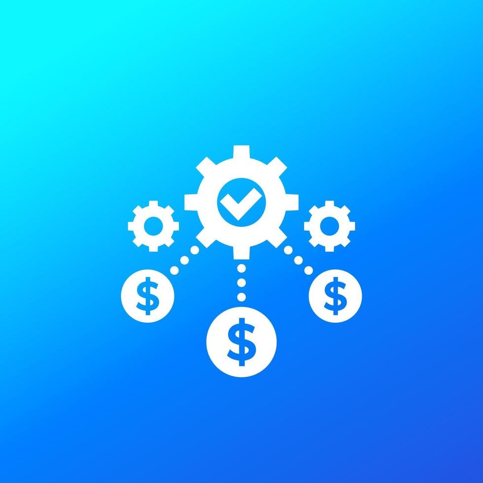 costs optimization and business efficiency vector icon