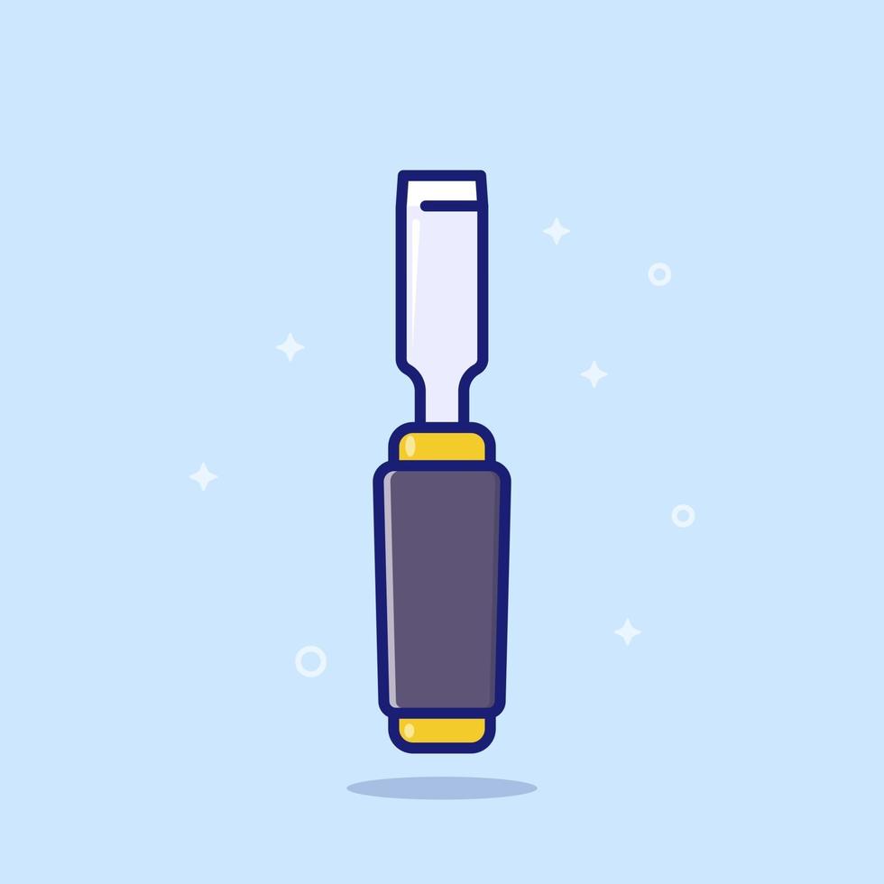chisel icon, vector art with outline