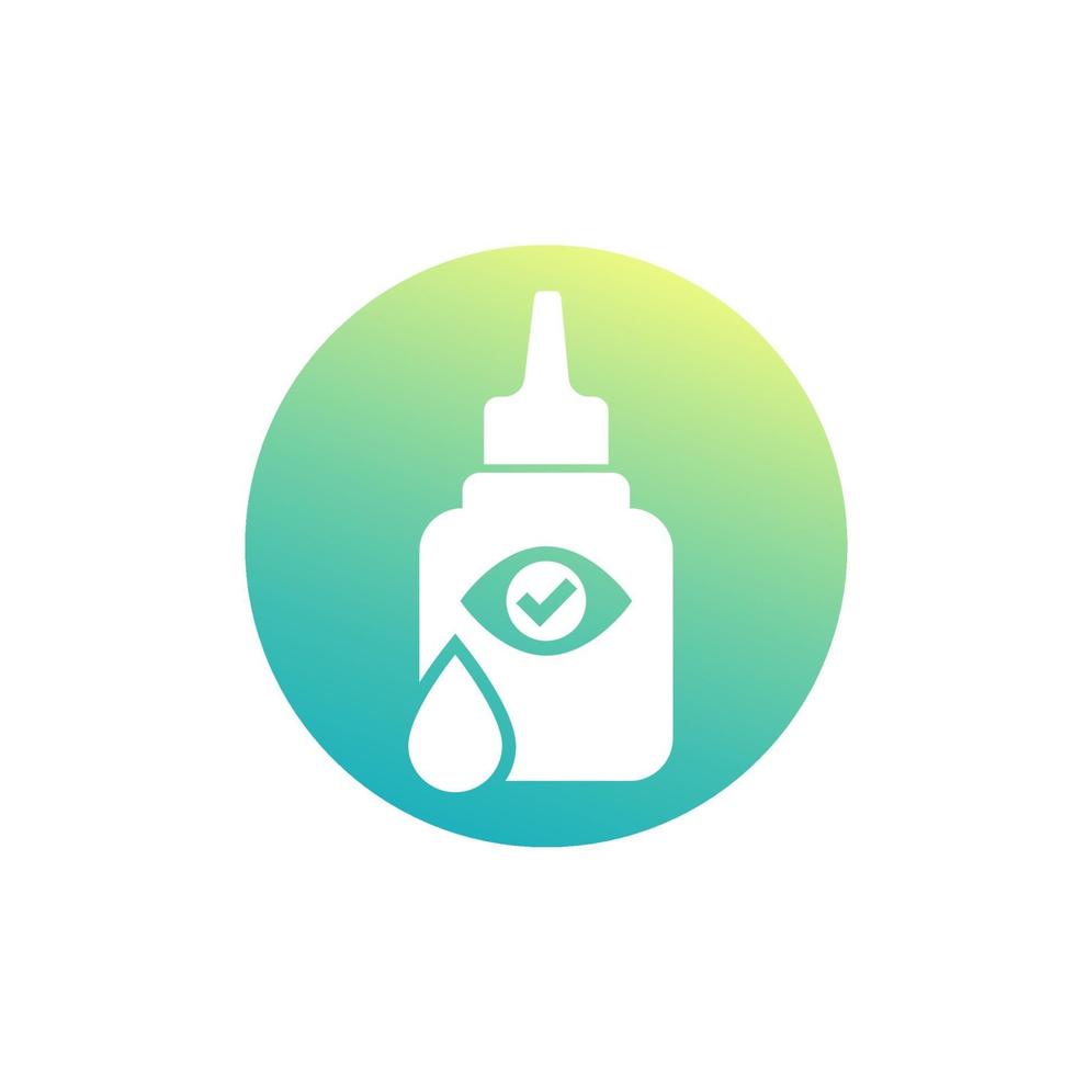 Eye drops bottle icon on white vector