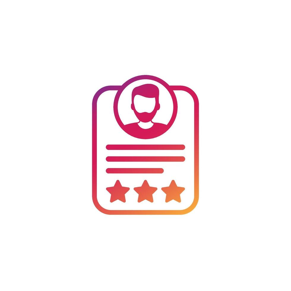 employee review and rating icon vector