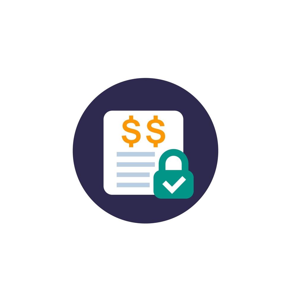 fixed costs icon, flat vector