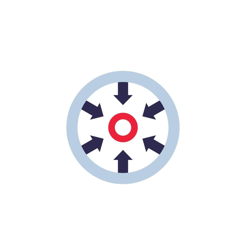 Focus icon, flat style vector